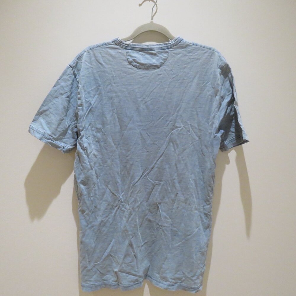 FAHERTY Surf Stripe Tee Cotton T-Shirt Sunwashed Light Blue Medium Casual Travel - Picture 9 of 14